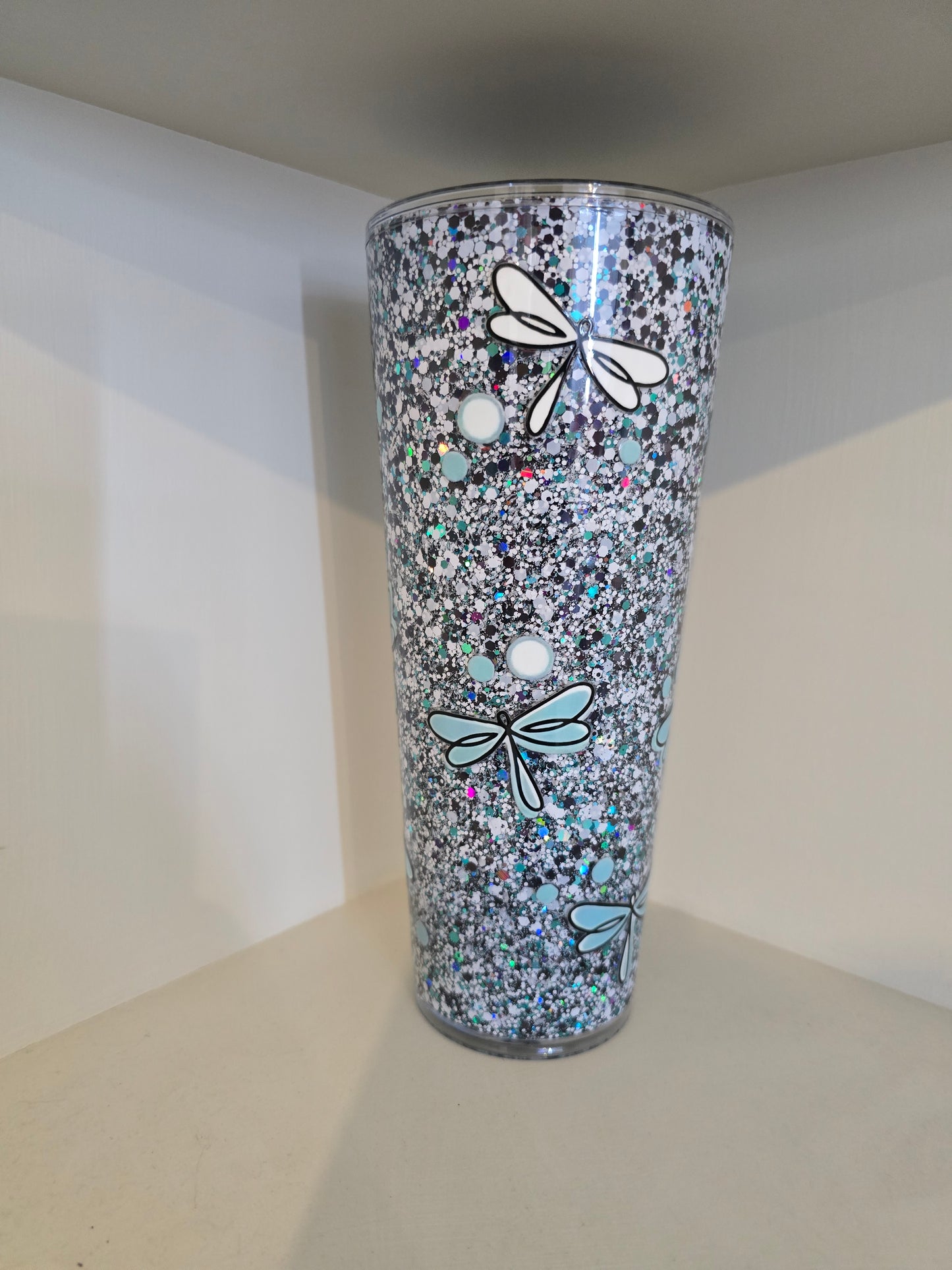 24oz snowglobe tumbler