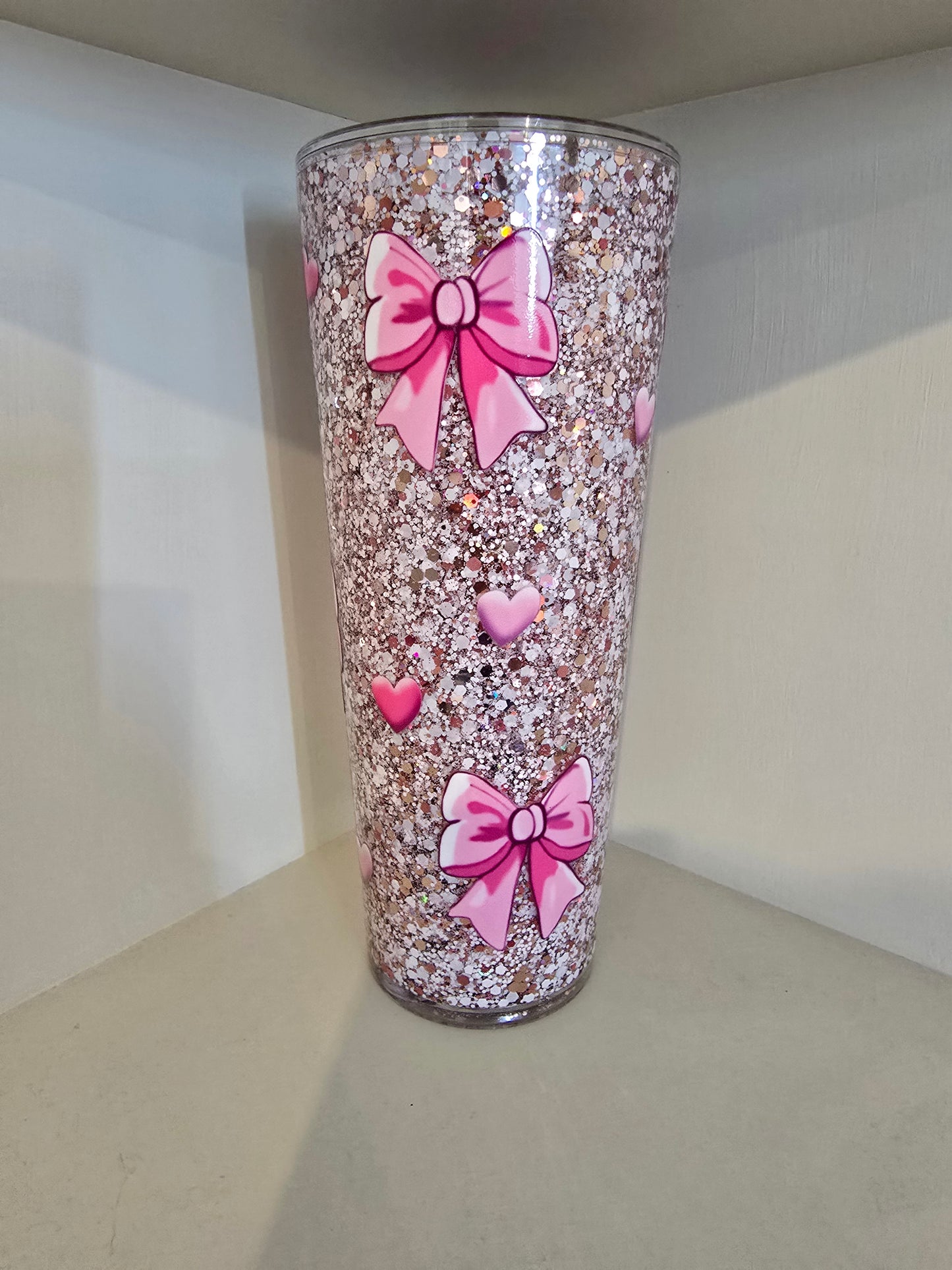 24oz snowglobe tumbler
